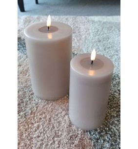 DELUXE - Bougie LED rose D.7,5 cm hauteur 12,5 cm 2
