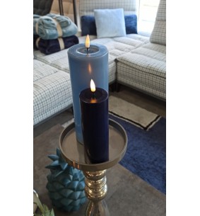 DELUXE - Bougie LED bleu royal D.5 cm hauteur 15 cm 2