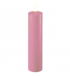 DELUXE - Bougie LED lavande D.5 cm hauteur 20 cm