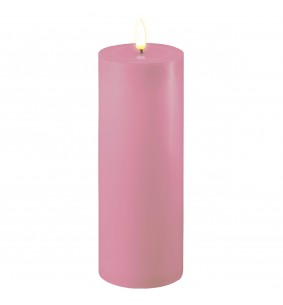 DELUXE - Bougie LED lavande D.7,5 cm hauteur 20 cm