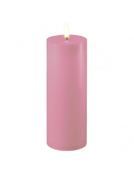 DELUXE - Bougie LED lavande D.7,5 cm hauteur 20 cm