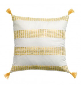 DIANA - Coussin rayures mimosa 45 X 45