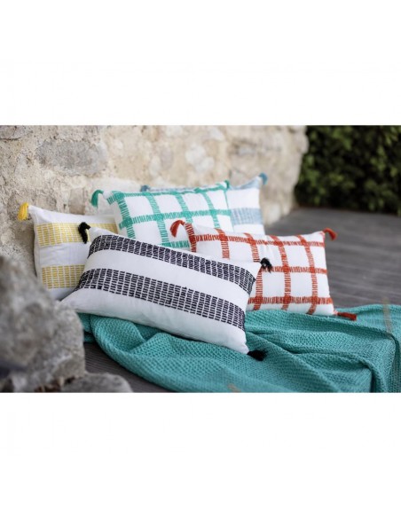 DIANA - Coussin rayures mimosa 45 X 45