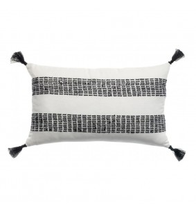DIANA - Coussin rayures carbone 30 X 50