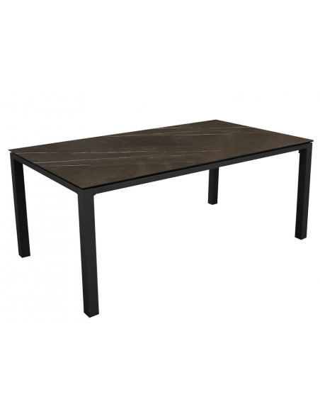 STONEO - Table d'extérieur 180 cm, plateau Kedra ® Abyssal