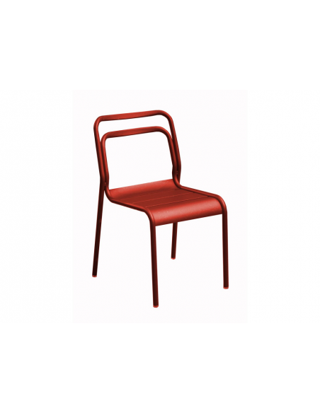 EOS - Chaise empilable rouge X2