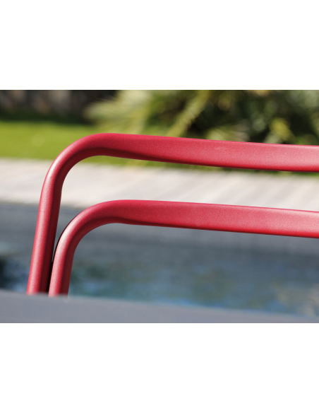 EOS - Chaise empilable rouge X2