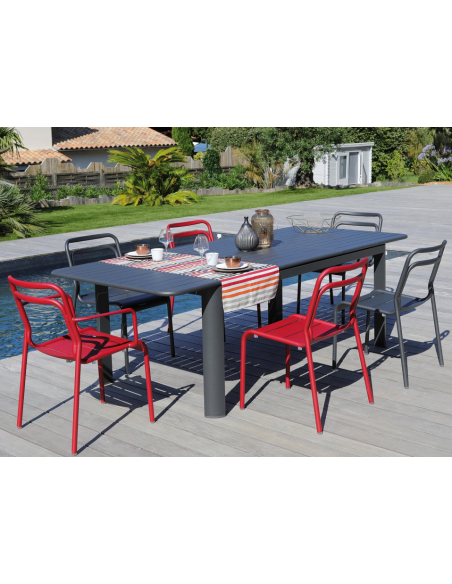 EOS - Chaise empilable rouge X2