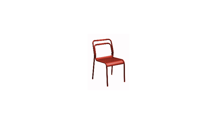 EOS - Chaise empilable rouge X2