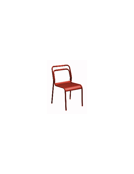 EOS - Chaise empilable rouge X2