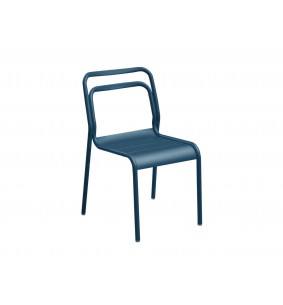 EOS - Chaise empilable bleu X2