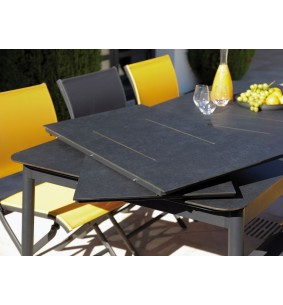 Ensemble table Dublin 200/250/300 cm, plateau Trespa® + 6... 2