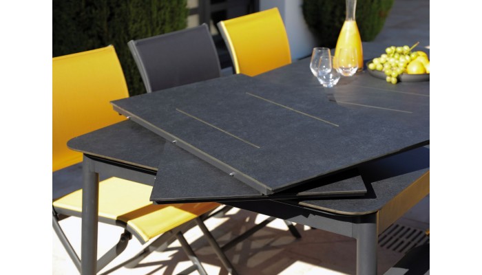 Ensemble table Dublin 200/250/300 cm, plateau...
