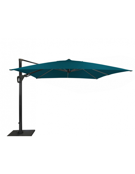 ELIOS - Parasol déporté Sunbrella® 3x3 m orientable bleu