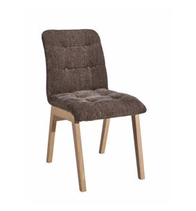 VOYAGE - Chaise tissu gris foncé