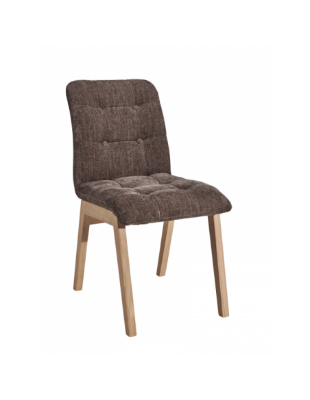 VOYAGE - Chaise tissu gris foncé
