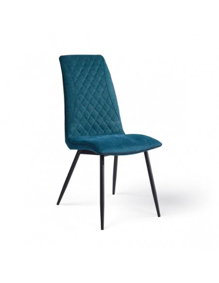JADE - Chaise tissu turquoise