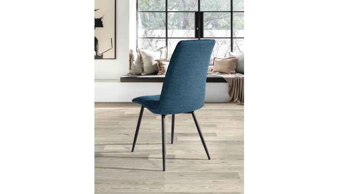 JADE - Chaise tissu turquoise