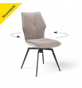PALOMA - Chaise pivotante beige