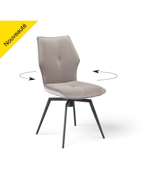 PALOMA - Chaise pivotante beige