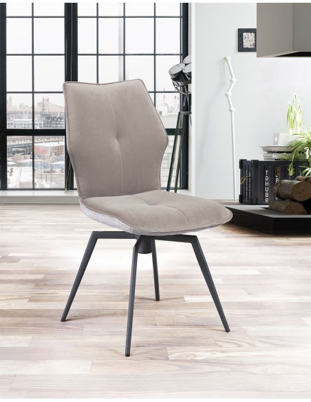 PALOMA - Chaise pivotante beige