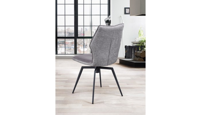 PALOMA - Chaise pivotante gris souris