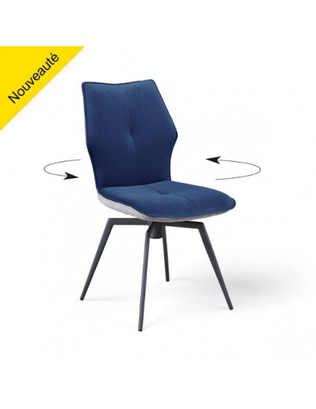 PALOMA - Chaise pivotante bleu marine
