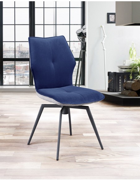 PALOMA - Chaise pivotante bleu marine