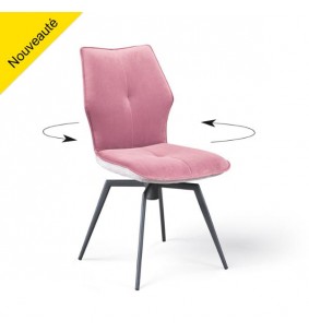 PALOMA - Chaise pivotante rose pêche