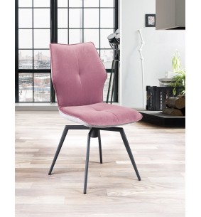 PALOMA - Chaise pivotante rose pêche 2