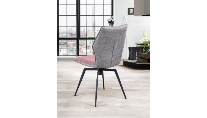 PALOMA - Chaise pivotante rose pêche