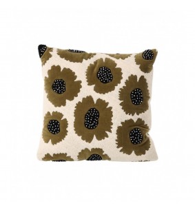 VALENTIN - Coussin kaki 45 x 45 cm