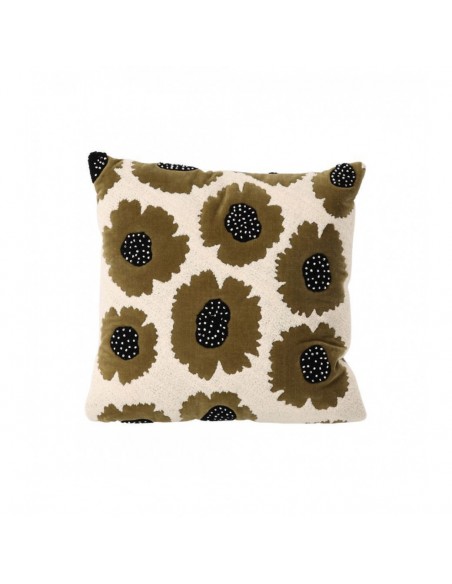 VALENTIN - Coussin kaki 45 x 45 cm