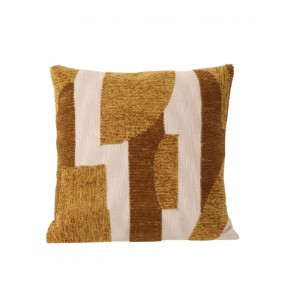 VALMONT - Coussin camel/gold 45 x 45 cm