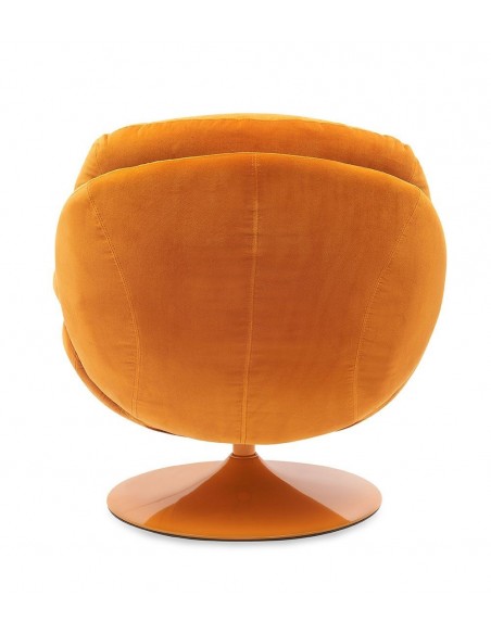 MEMENTO - Fauteuil moelleux orange pied pivotant orange