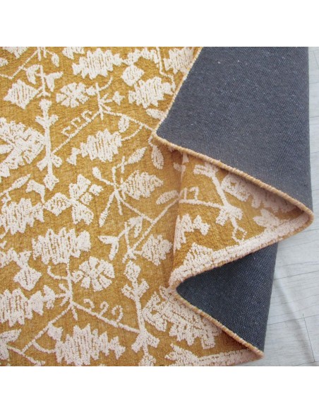 ENI - Tapis or/ivoire en laine 160 X 230 cm
