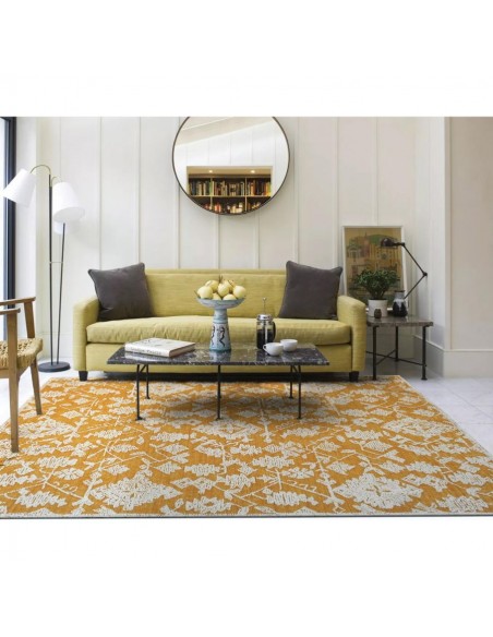 ENI - Tapis or/ivoire en laine 160 X 230 cm