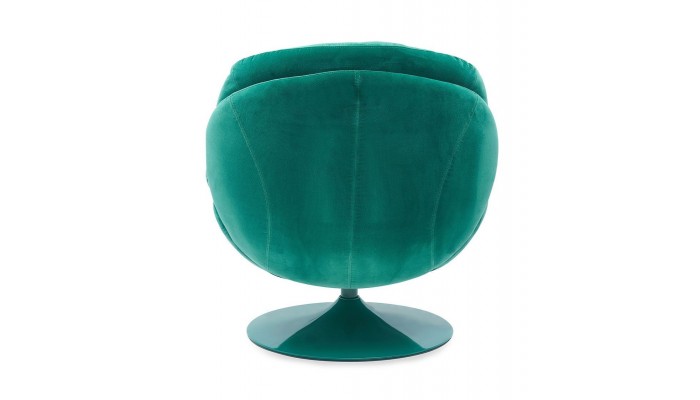 MEMENTO - Fauteuil moelleux vert pied pivotant vert
