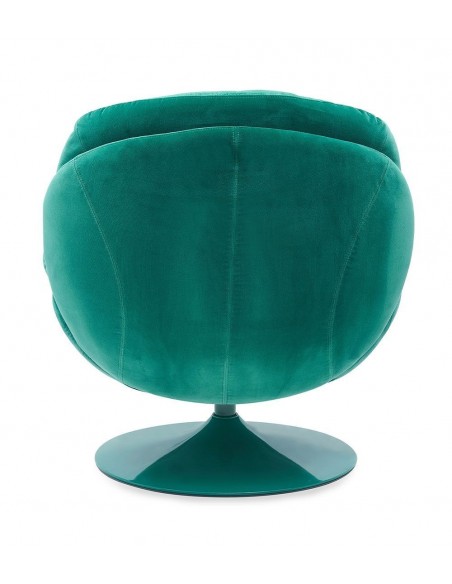 MEMENTO - Fauteuil moelleux vert pied pivotant vert