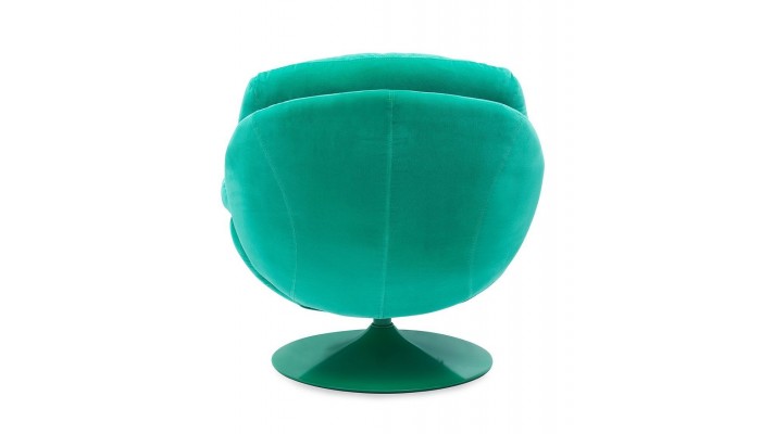 MEMENTO - Fauteuil moelleux vert clair pied pivotant vert