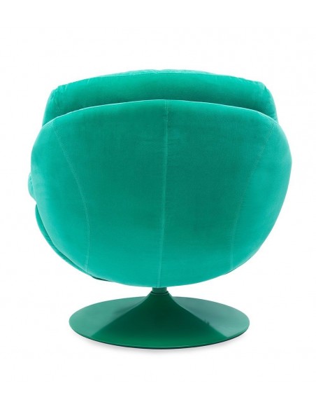 MEMENTO - Fauteuil moelleux vert clair pied pivotant vert