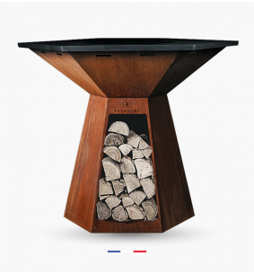 HEXAGONE BRASERO - Grand banquet corten 145