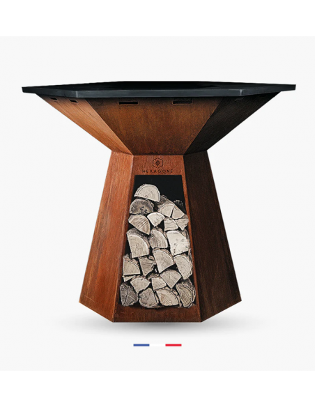 HEXAGONE BRASERO - Grand banquet corten 145
