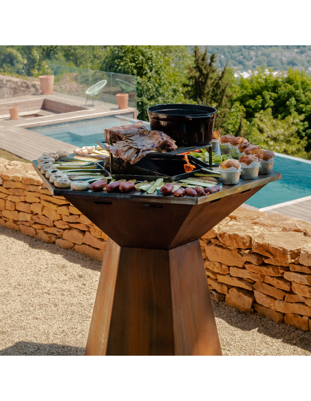 HEXAGONE BRASERO - Festin corten 100