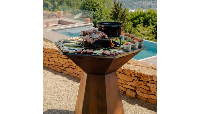 HEXAGONE BRASERO - Agape corten 80