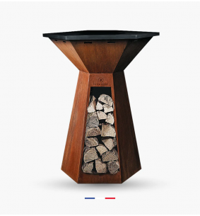 HEXAGONE BRASERO - Agape corten 80