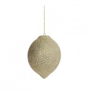Ornement citron 16 cm or