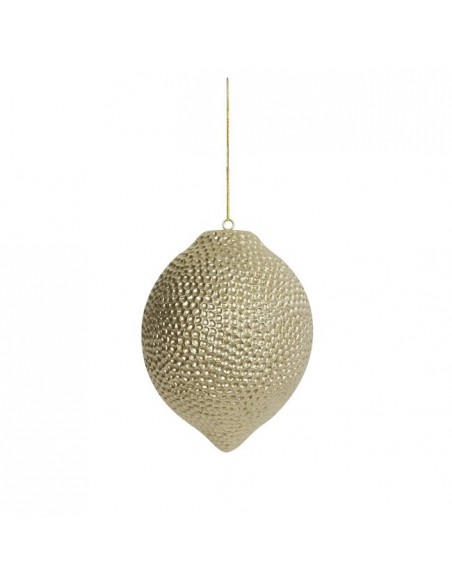 Ornement citron 16 cm or