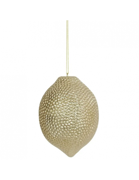 Ornement citron 12 cm or