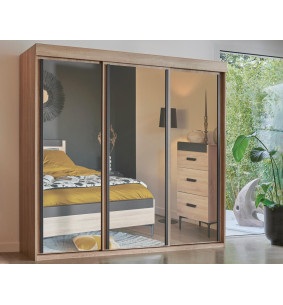 FIRST- Armoire 3 portes coulissantes avec miroirs